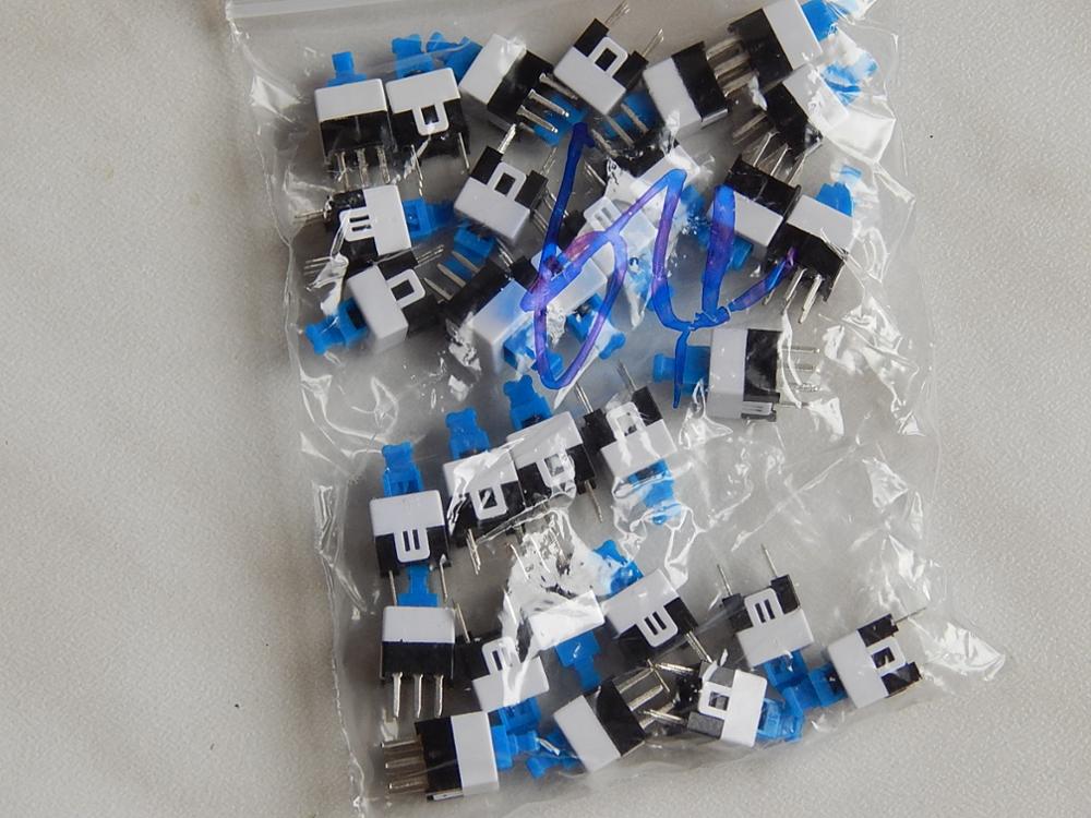 30pcs/lot Square 7x7x12mm 6 Pin DPDT Mini Push Button Self-locking Switch G64 Multimeter Switch Free Shipping