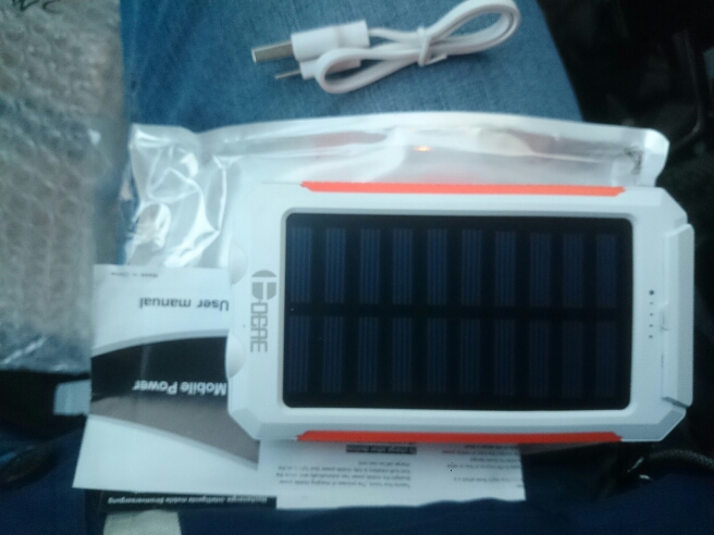 NEW Waterproof Solar Power Bank 10000mah Dual USB Li-Polymer Solar Battery Charger Travel Powerbank for all phone