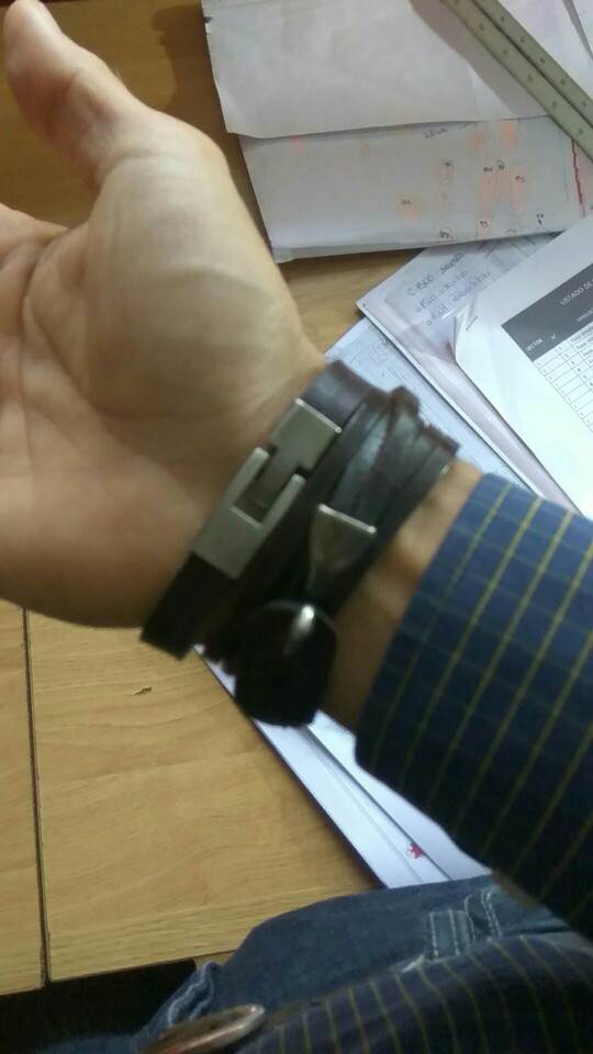 Anseng Brand New Fashion Genuine Leather Hook Bracelets For Men Popular Knight Courage Bandage Charm Anchor Bracelets.