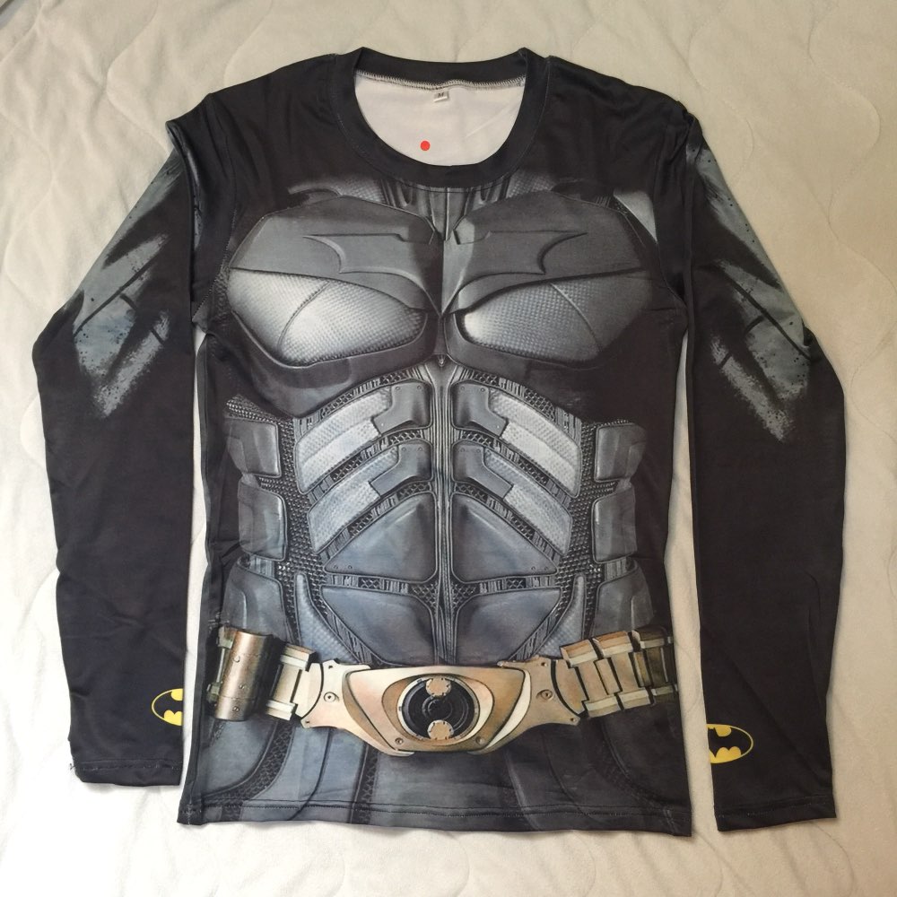 New 2016 Brand Clothing Fitness Compression Shirt Men Batman Superman Bodybuilding Long Sleeve 3D T Shirt Crossfit Tops Shirts