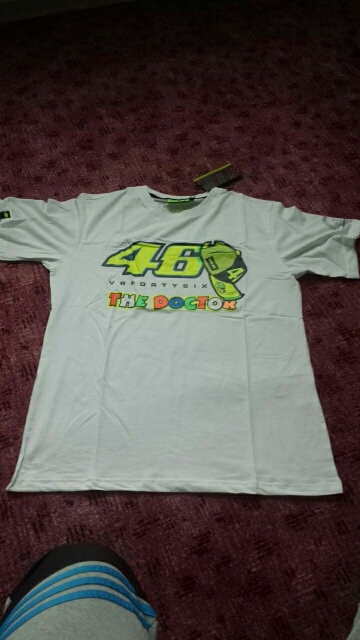 2016 Valentino Rossi VR46 T-shirt 46 The Doctor  Moto GP Monza Cotton T Shirt white
