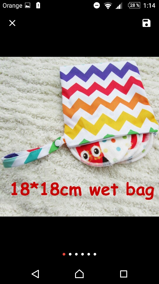 free shipping 18*18cm printed waterproof PUL wet bag, nursing pads bag, day and night sanitary pads bag, nappy bags in 15 colors