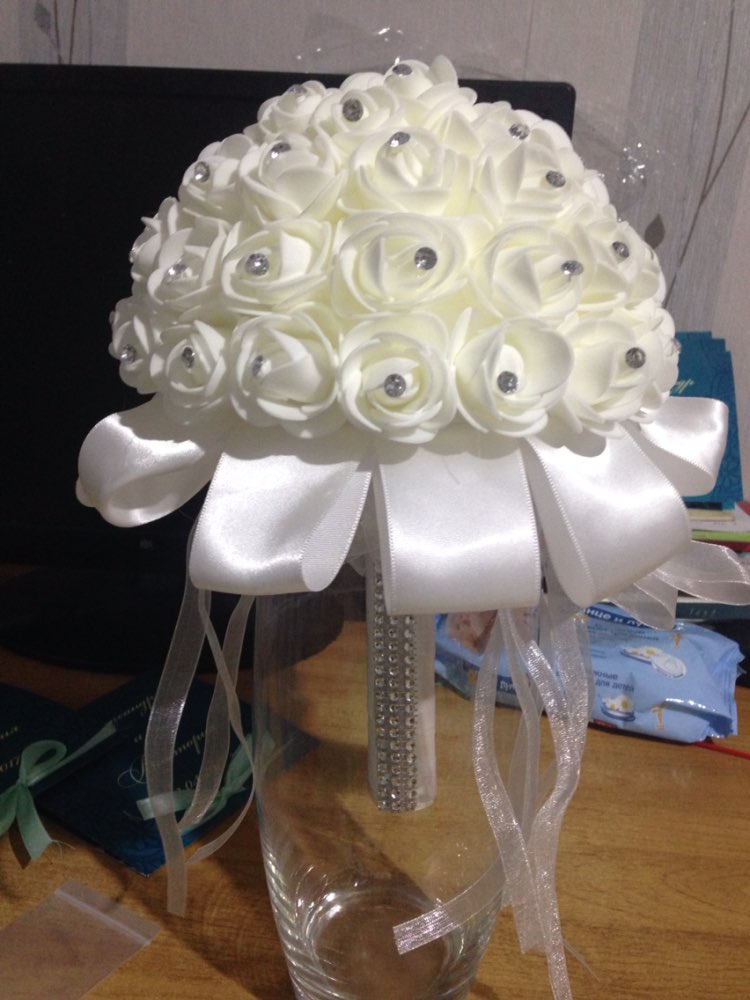 2016 Wedding Bouquet Stunning Crystal Artificial Wedding Bouquets Wedding Accessories Rose Flowers De Mariage Bridal Bouquet