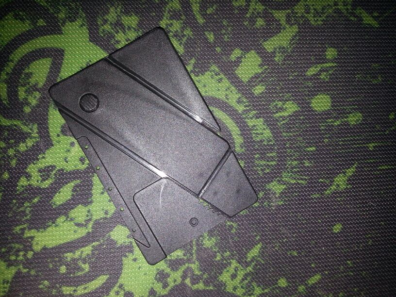 1pcs Steel metal handle credit card knife folding safety knife outdoor pocket wallet tool