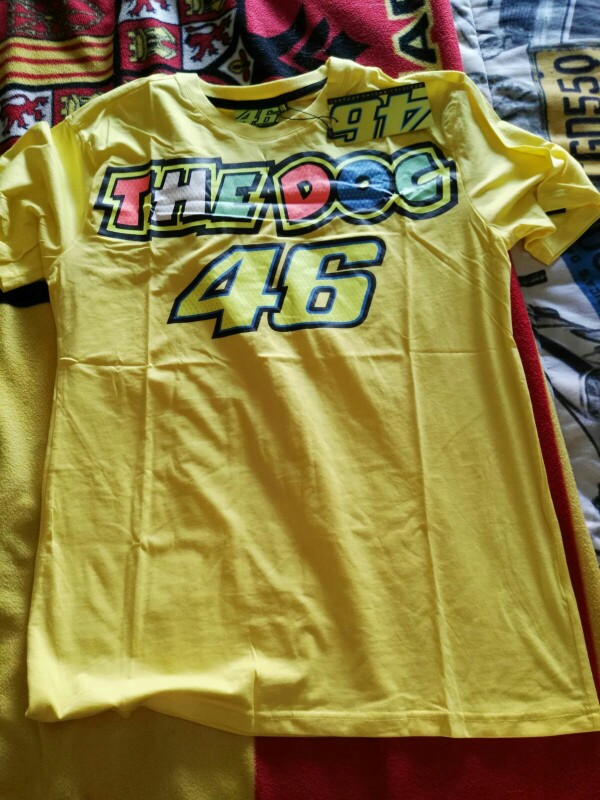 2016 Valentino Rossi VR46  46 The Doctor T-shirt Moto GP Sport Sky Racing Team Life Style T Shirt Yellow