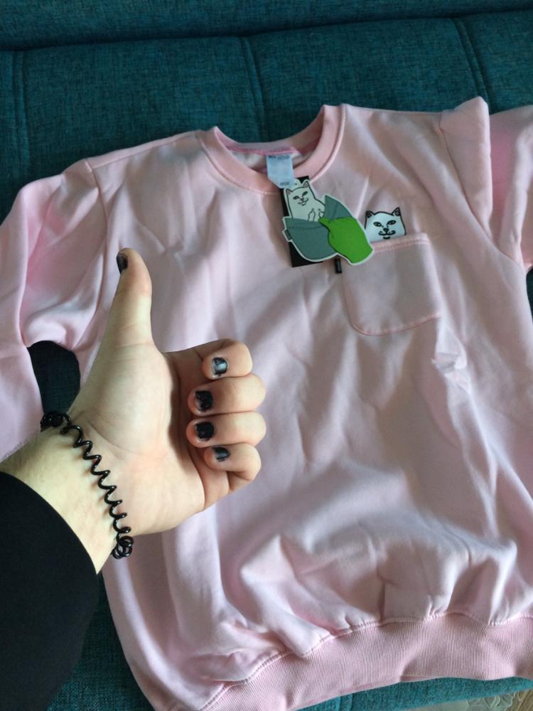 2016 New Moletom Feminino Winter Women's Casual Long-sleeved Sweatshirt Cat Pocket Sudaderas Mujer Pink Jacket Hoodies HO5010