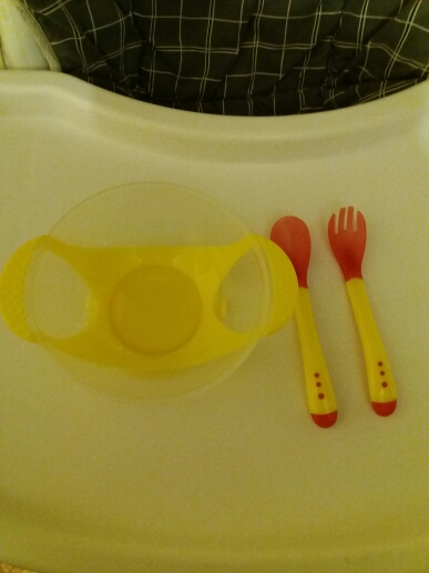 Baby Learning Dishes Assist Food Bowl Temperature Sensing Spoon Fork Bowll Set Baby Tableware