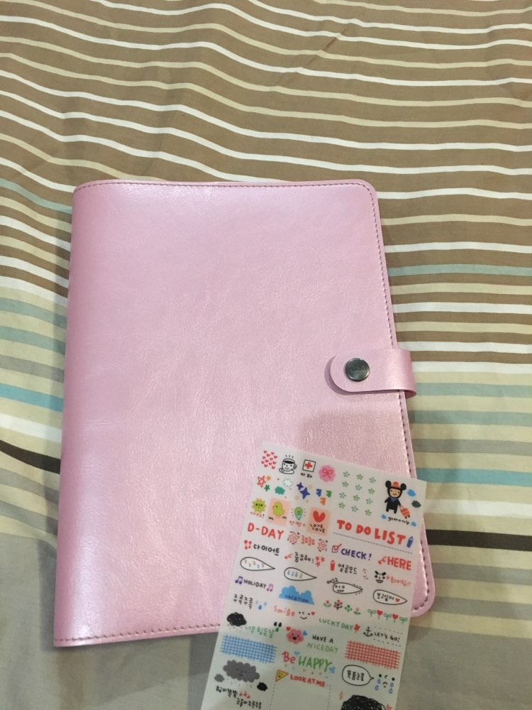 Macaroon Personal Organizer Leather Business Ring Office Binder Notebook Cute Kawaii Agenda Planner 2017 Travel Journal A5 A6 A7