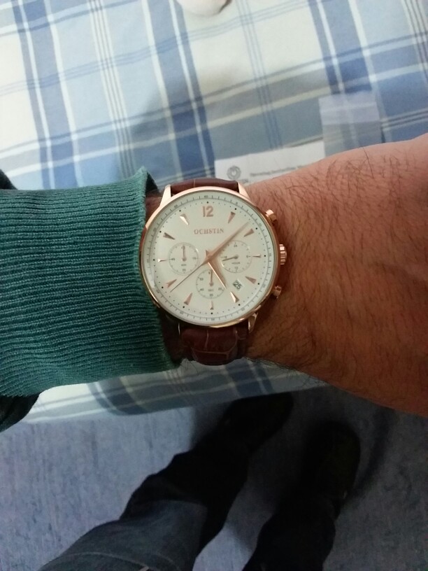OCHSTIN Men's Watches Top Brand Luxury CHRONOGRAPH Leather Sport Watches Male Clock Quartz Wrist Watch Men Relogio Masculino