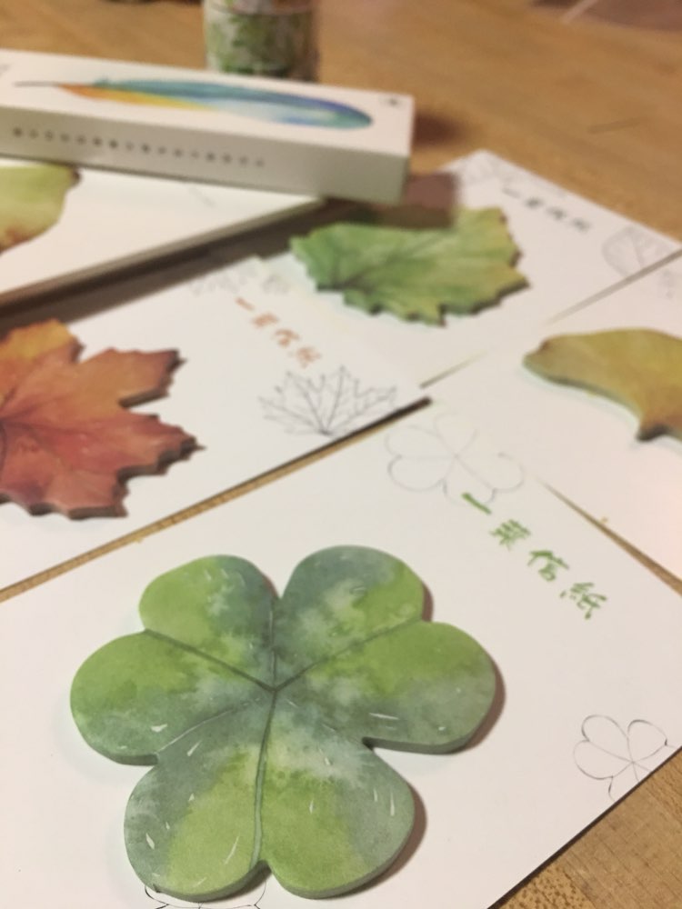 4 pcs/Lot Vintage leaf sticky note Green plant post it memo pad bookmark Stationery Office accessories School supplies 6112