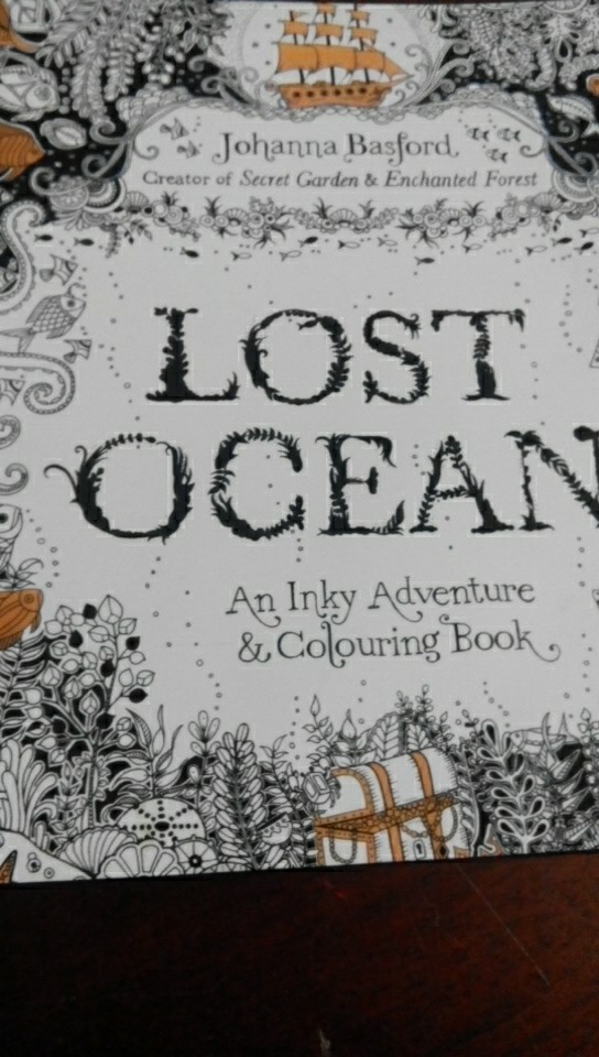 1 PCS 24 Pages Lost Ocean Inky Adventure Coloring Book For Children Adult Relieve Stress Kill Time Painting Drawing Art Book