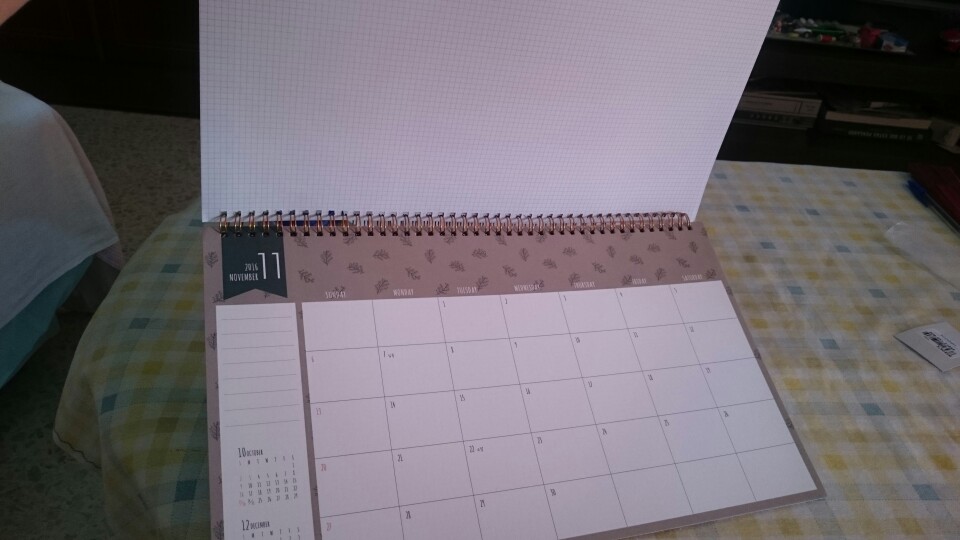 "Big Blossom" 2017 Desk Calendar Table Agenda Study Working Scheduler To Do List Planner Cute Gift Big Size