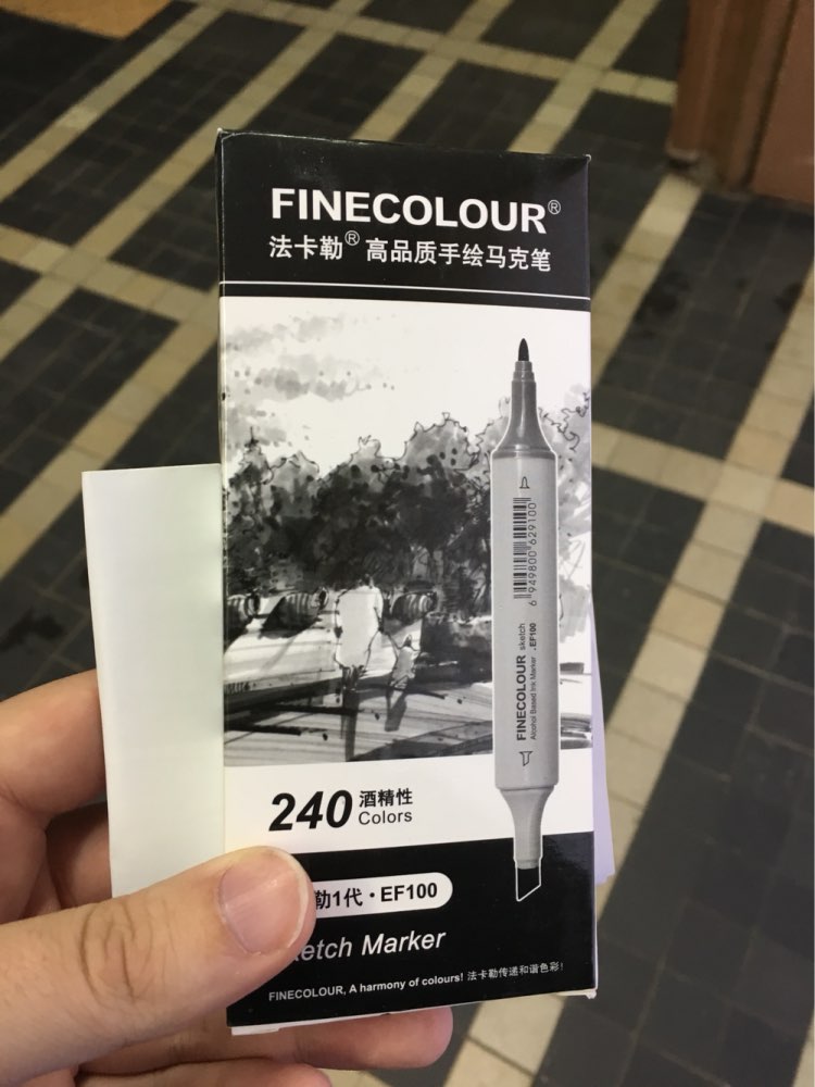 Finecolour Double-Ended Alcohol Based Ink Neutral Gray Color Sketch Art Marker