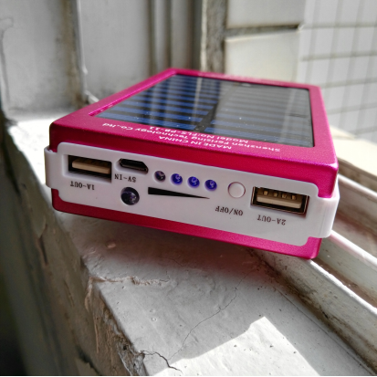Solar Power Bank Real 15600mAh Dual USB Waterproof PowerBank Portable Charger External Battery Solar Panel + LED Light  Ferising