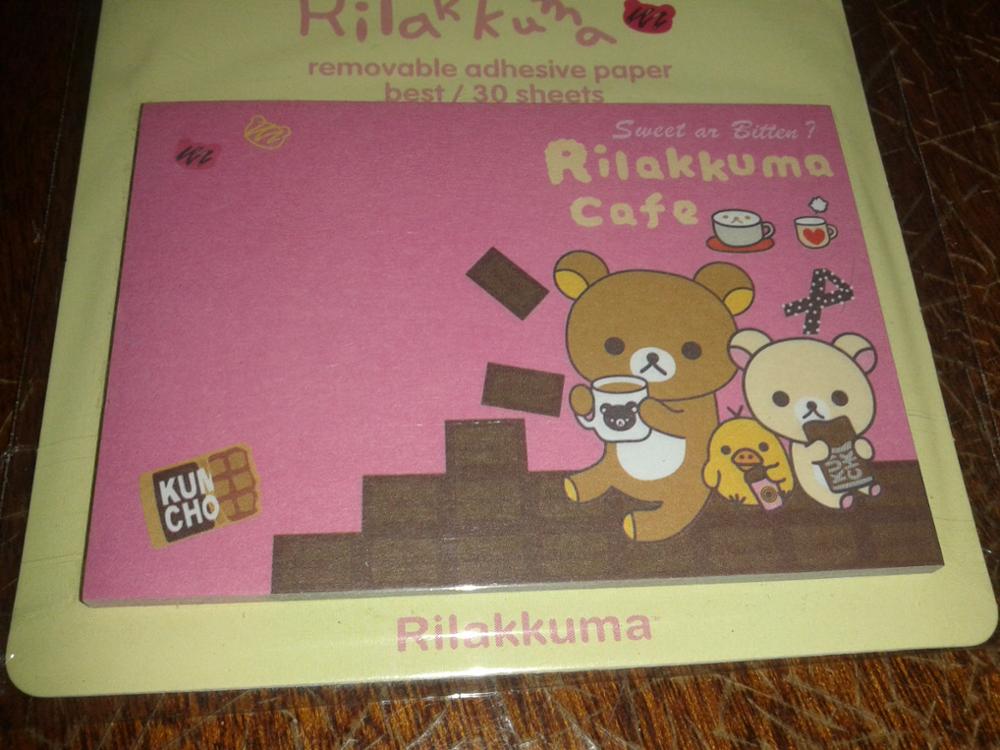 1 pcs Kawaii Stationery Cute Animal rilakkuma panda Girl Memo Pad paper Sticky Notes Post It Decoration Diary Stickers