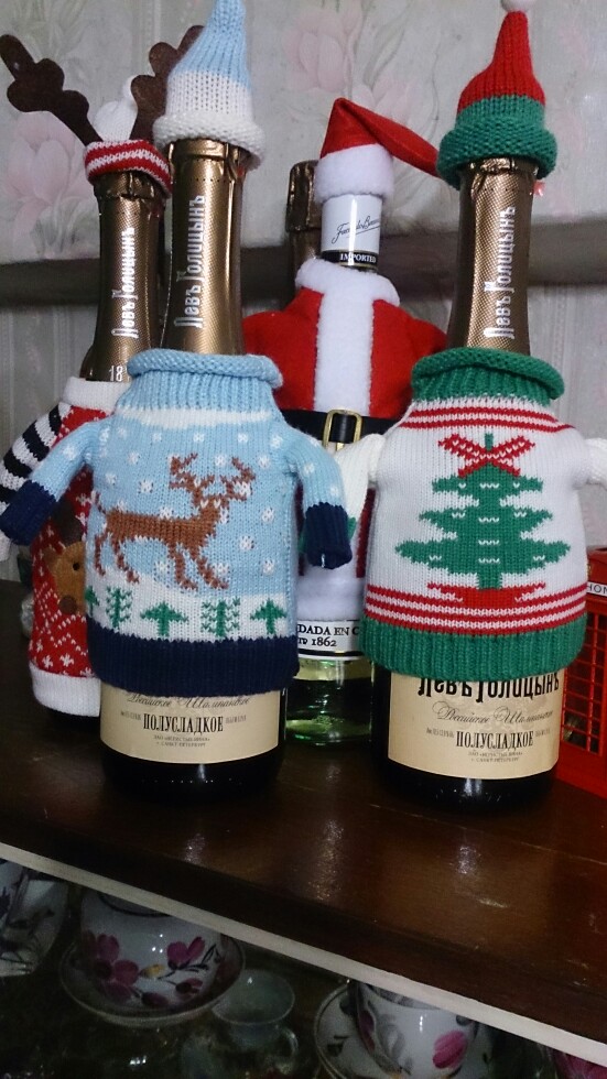 Festive Plush Cute snowmen Wine Bottle Cover Bag Banquet Christmas Dinner Party Xmas Table Decor new years supplies