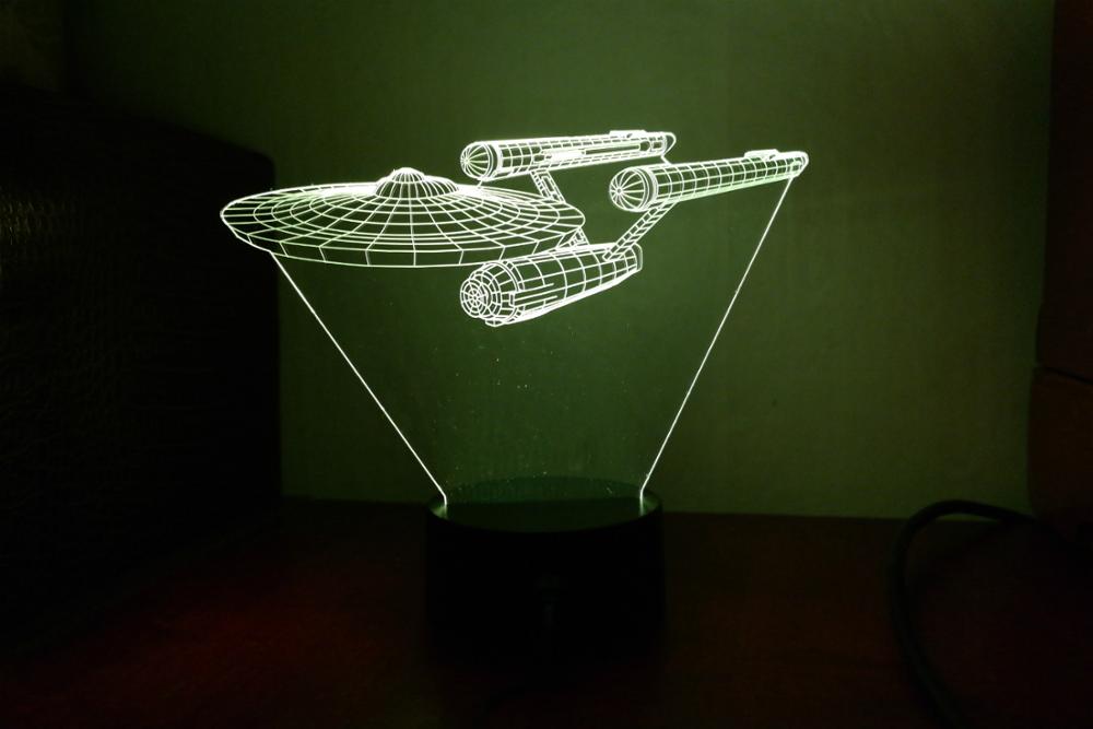 2016 Hot 3D Led Night Light Novelty Star Trek Bulbing USB Touch Switch Table Lamp Star Wars Luminaria de Mesa Home Decor Gift