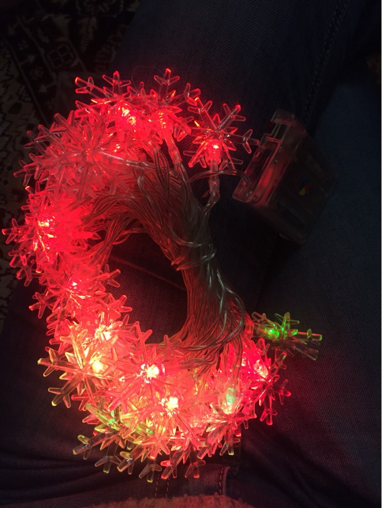 Lights Christmas Tree Snowflake Bulbs 2.5M 20Led 4M 40Led Fairy Light Xmas Party Wedding Garden Garland Christmas Decorations