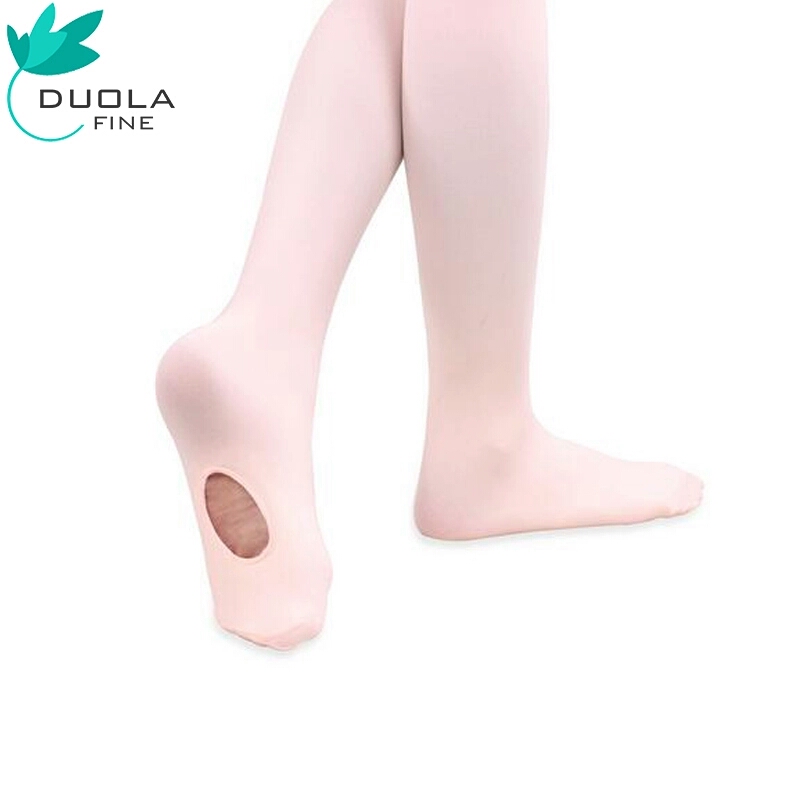 European Pink Quality Ballet Dance Convertible Tights For Adult Girls Women Nylon Spandex Nontransparent Ballet Tights BT002