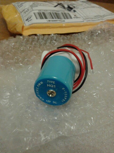 Free shipping G1/4" solenoid valve ,Plastic valve normally closed 2 Way 0-120PSI ,12VDC ,