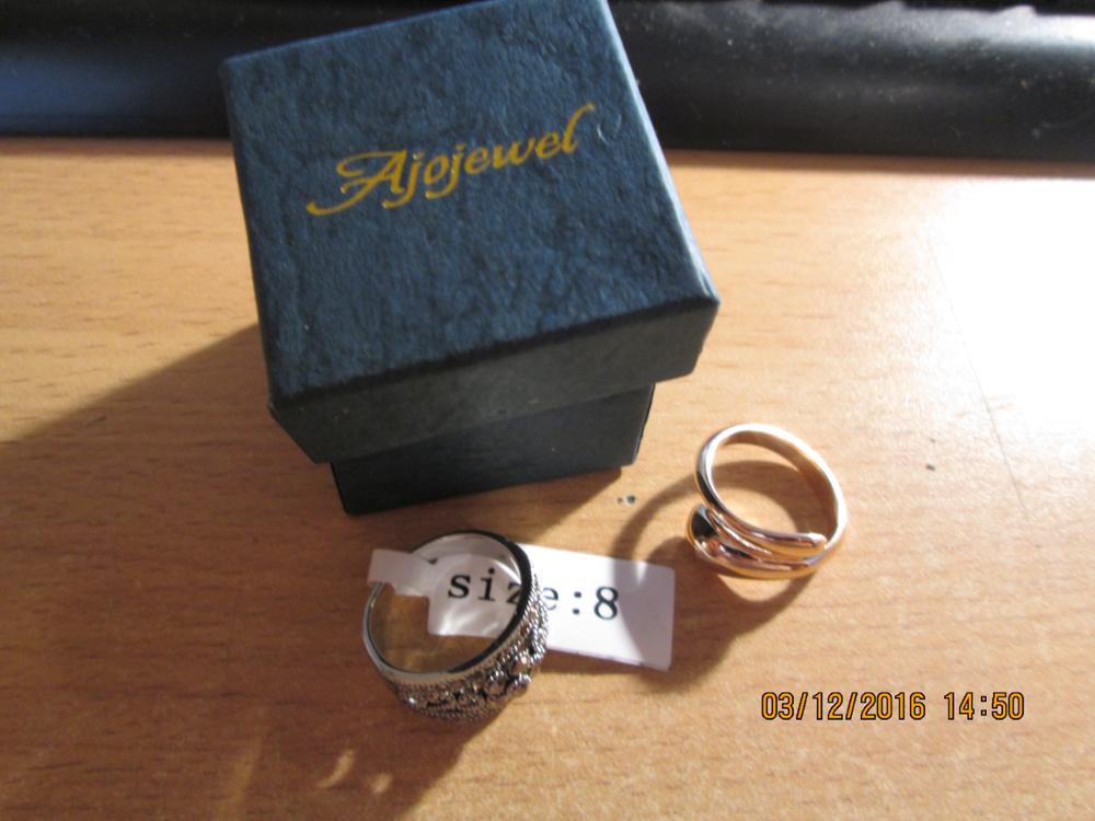 Ajojewel Best Selling Fashion Jewelry Silver Plated Black CZ Flower Vintage Retro Ring Women Size 6/7/8/9