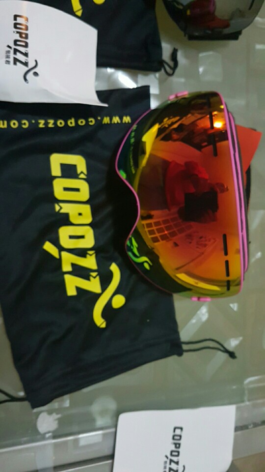 New COPOZZ brand ski goggles double layers UV400 anti-fog big ski mask glasses skiing men women snow snowboard goggles GOG-201