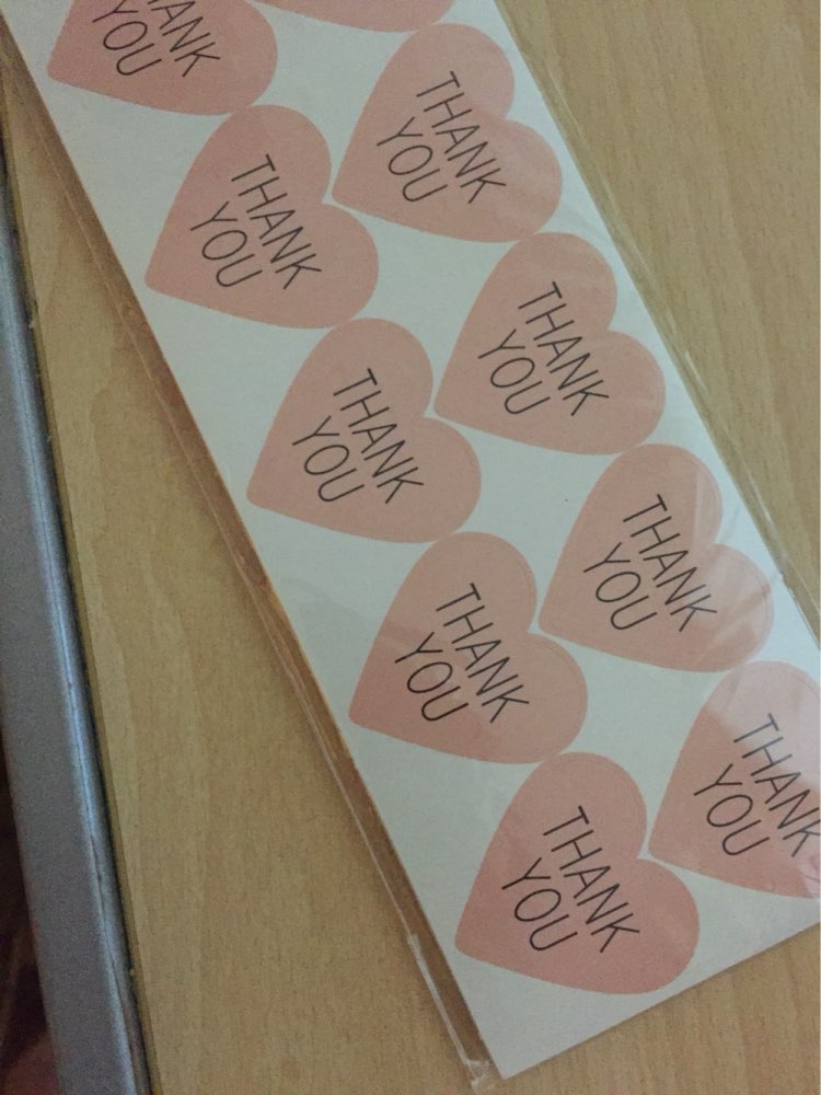 THANK YOU heart design Sticker Labels Seals.3.8cm, Gift stickers for Wedding seals,300pcs/lot (SS-7132)