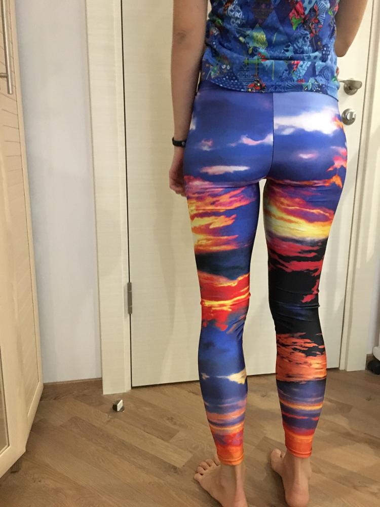 Women Colorful Universe Leggings Galaxy Space Print Leggings Pants Elasticity Fashion Quickly Drying Capris