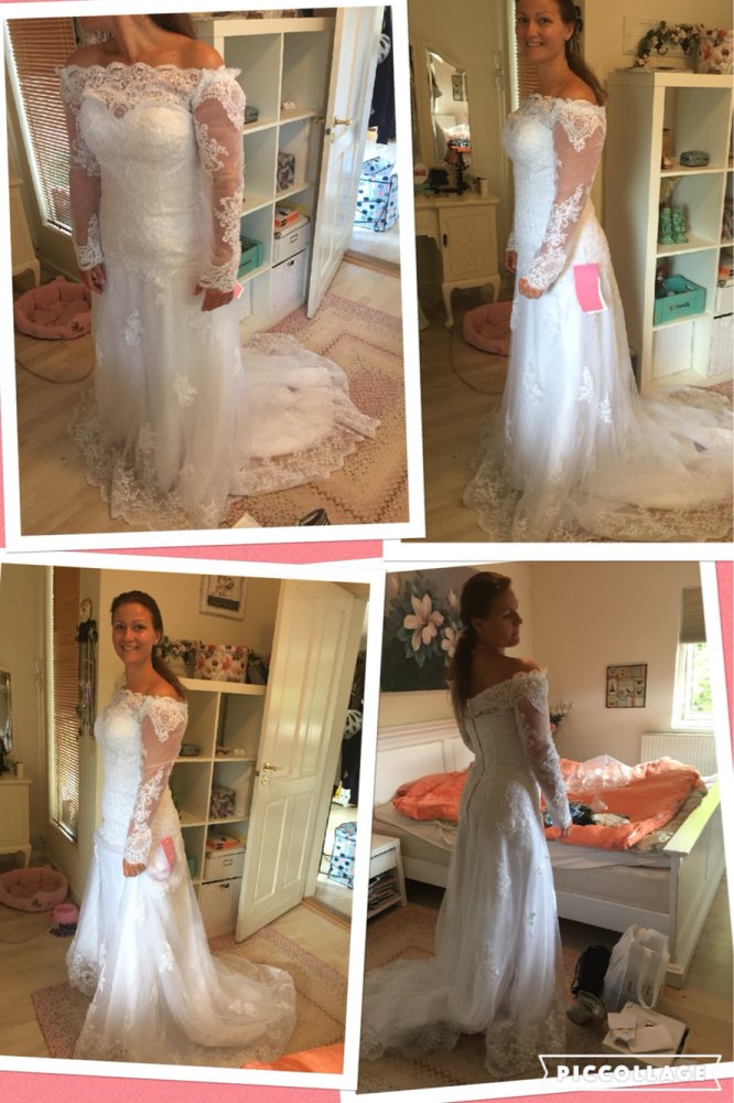 Sexy Tulle Lace Appliques Boat Neck Long Sleeves Mermaid Country Wedding Dresses 2016 Vestido De Noiva Robe De Mariage BO5656