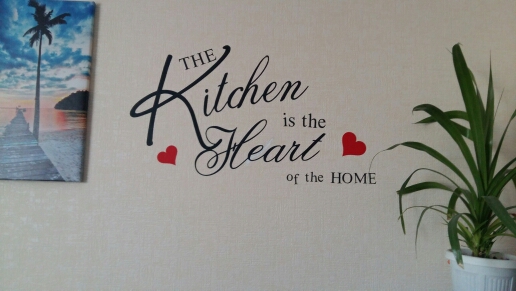 The kitchen is the heart of the home  quote wall decal ZooYoo8191 decorative adesivo de parede removable vinyl wall sticker