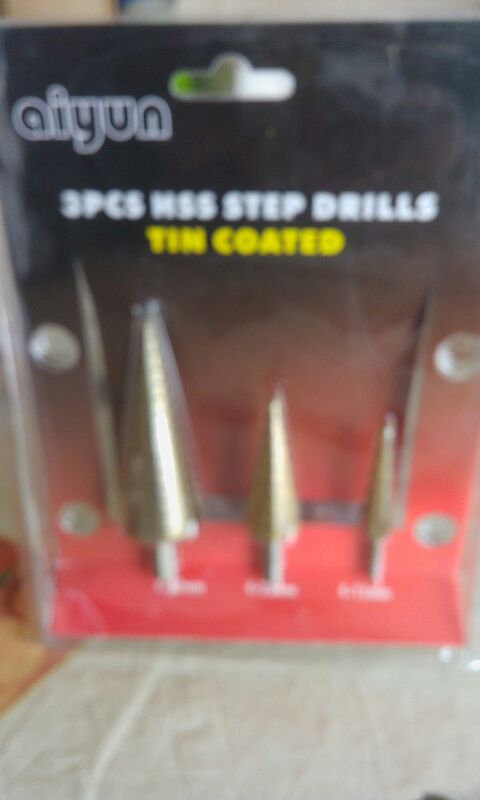 3pcs/set HSS Step Drill Bit Set  core drill bit Titanium Coated cone Step Drill Bit Set hole cutter Metric