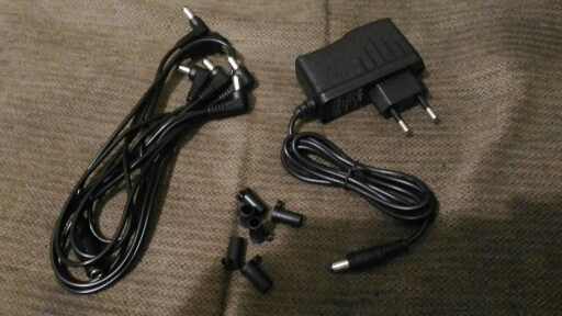 9V DC 1A Guitar Effects Pedal Powers Supply Adapter / Connectors + Power Cord 6 Way Chain Cable fonte pedal