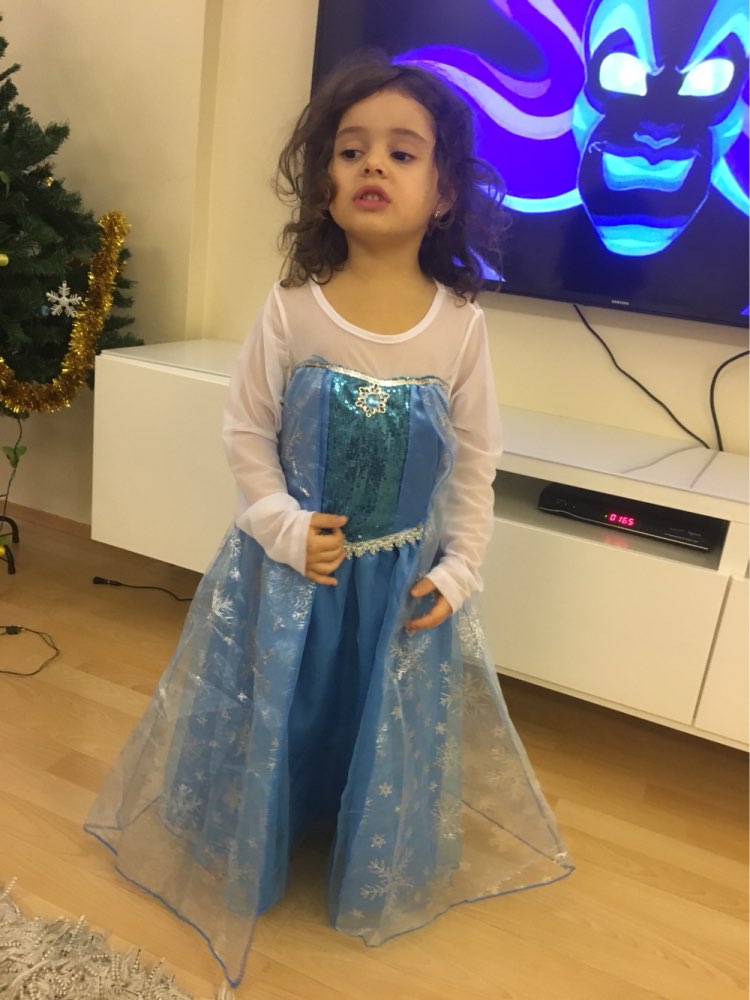 Halloween  Princess kids Girls Queen Elsa Cosplay Fancy Dress Costumes Children Cartoon Costumes