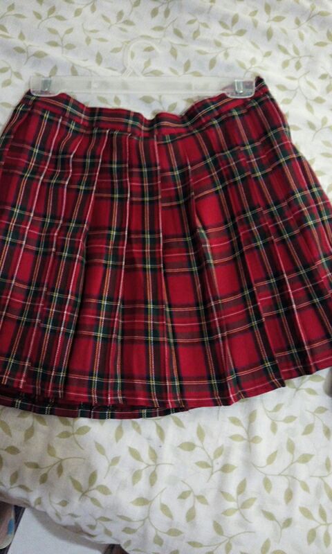 2017 Hot Midi Pleated Women Skirts High Waist Red  A-Line Short Skirts Uniforms School Tartan Plaid Skirt Saias