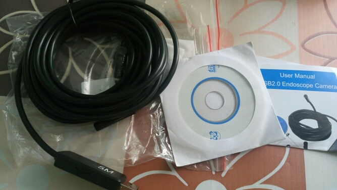 LED Camera 5m USB Cable Waterproof P2P camera  White LEDs 1/9 CMOS 7mm Lens Mini Endoscope