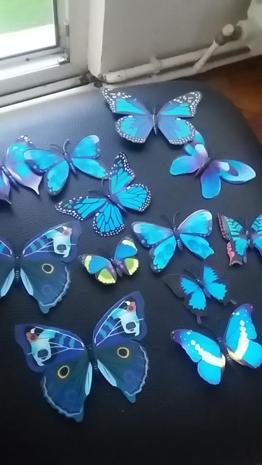 Hot Sale 3D Butterfly Wall Decals12pcs 6big+6small PVC 3D Butterfly for Home Decoration DIY Stationery Sticker