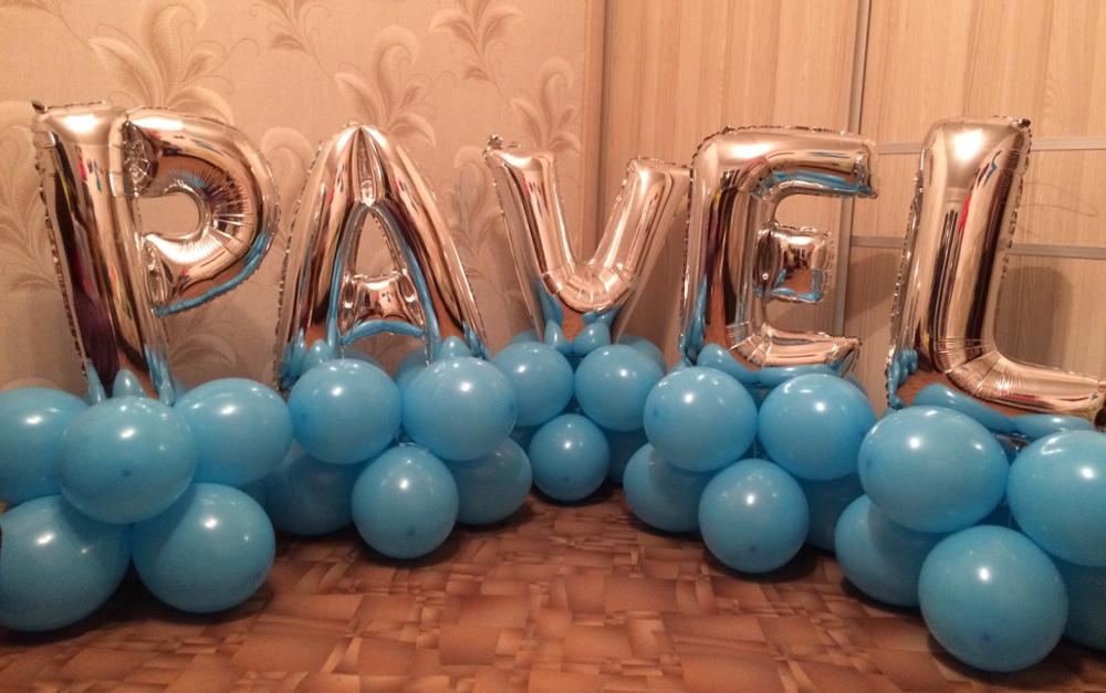 1pcs 30 inch Gold/Silver Alphabet/Letter Balloons Aluminum Foil Balloons Number Balloon Birthday Party Wedding Decoration