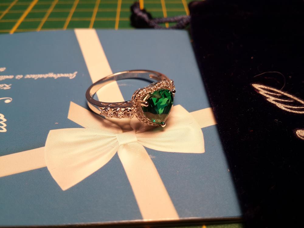 Brand New 3ct Russian Nano Emerald Ring Fashion Women Romance Design Lover's Gift Genuine 925 Solid Sterling Silver Jewelry