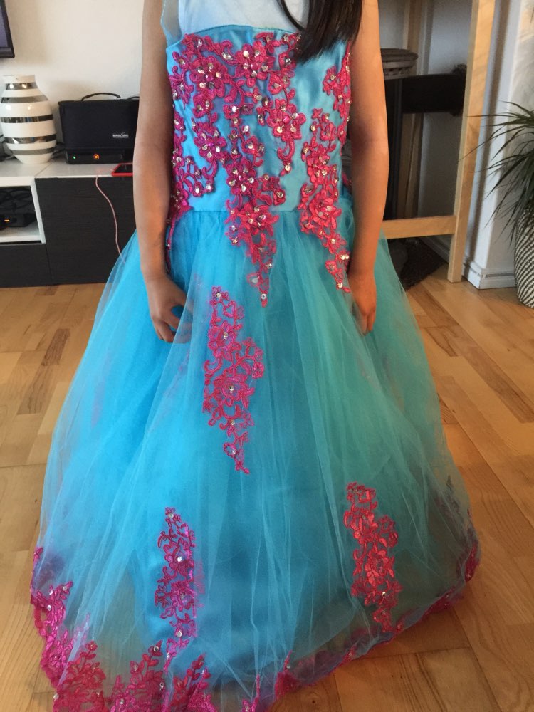 2015 New Arrival Little Girl Ball Gown Scoop  Appliqued Glitz Pageant  2016 Flower Girls Dresses Long For Children Prom Gown