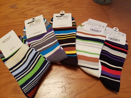 New 2017 Cotton Men's Socks England Style Color Stripe Brand Man Sock For Men Fashion Business Men Socks 10pcs=5pairs/lot