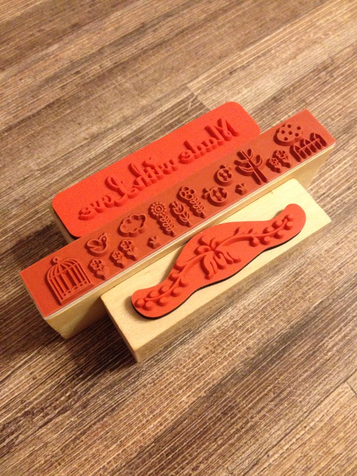 (24 Styles) DIY Scrapbooking Wood Stamps Vintage Wooden Box Rubber Craft Ink Pad Flower Stamp carimbos