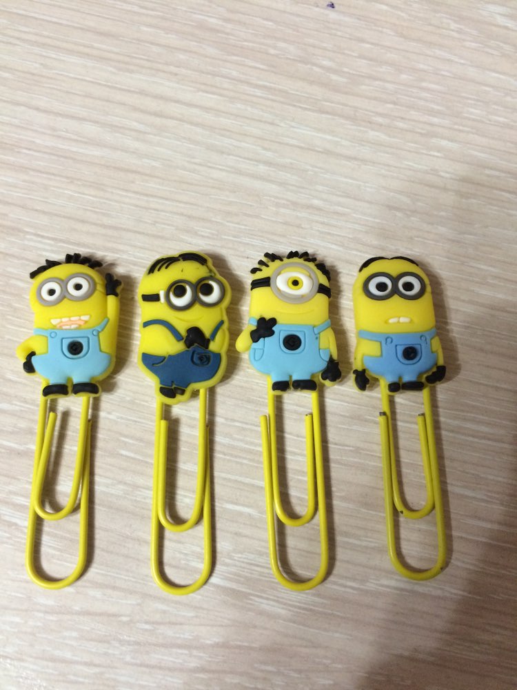 Good quality,4pcs/set Despicable Me/ Minions Paper Clips /Bookmarks for Book Page Holder,School/Office Supplies Stationery