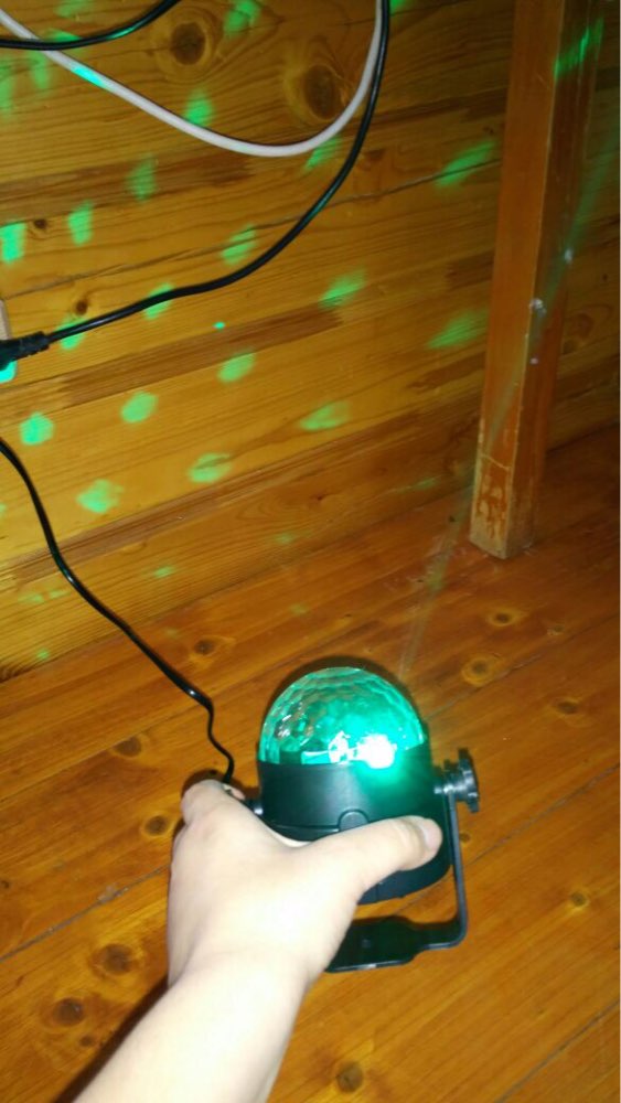 Mini Crystal Magic Ball Led Stage Lighting Effect RGB DJ Bar Party Disco Club 100-240V US Plug