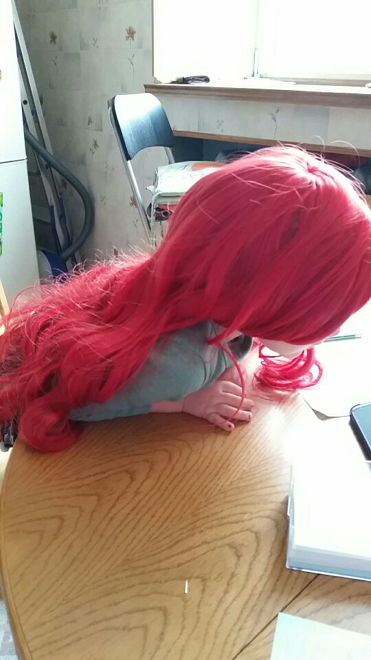 THE LITTLE MERMAID ARIEL Curly wave red wigs cosplay wig anime peluca hair Top korean hairnet kanekalon cabelo synthetic hair