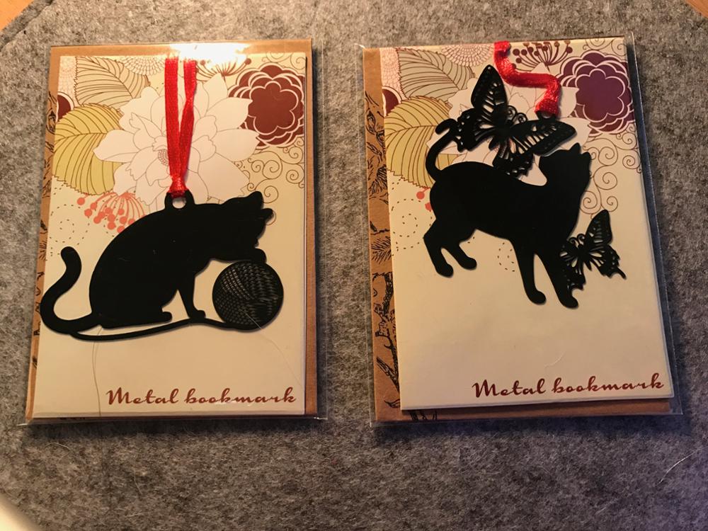 Lovely Cute Kawaii Metal Bookmark  Black Cat Book Holder for Book Paper Creative Gift Korean Stationery Free shipping 735