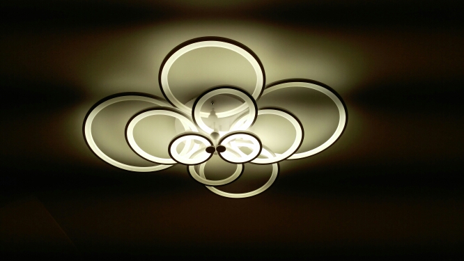 White LED Ceiling Light Fixture LED Ring Lustre Light Large Flush Mounted LED Circles Lamp for dining sitting bedroom