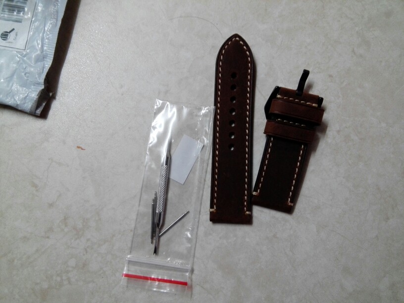 Hand Made Genuine Leather Watch Band Strap for P Watch 20mm 22mm 24mm 26mm With Black Buckles