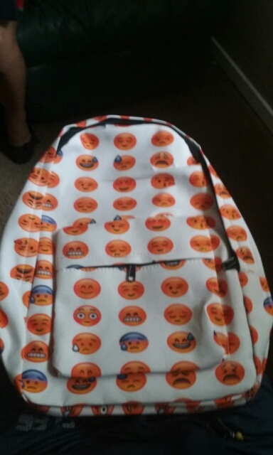 New 2016 Kids Cute Emoji Printing School Bags Children Canvas Backpacks For Teenager Girls Casual Women Laptop Mochila Feminina
