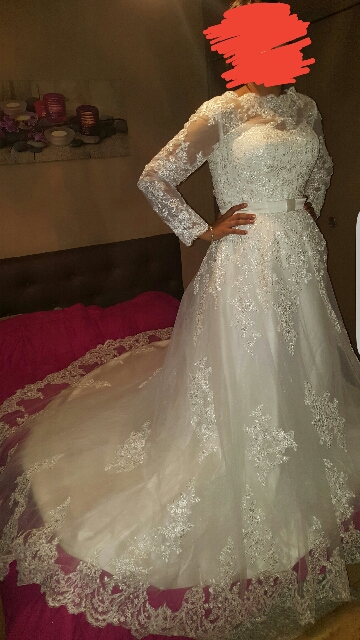 Vestido De Noiva 2016 Ball Gown Long Sleeves Appliques See Through Wedding Dresses Wedding Gown Bridal Dresses Bridal Gown