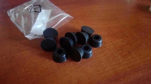 New! 10Pcs 21mm x 12mm Black Conical Recessed Rubber Feet Bumpers Pads